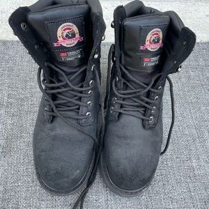 Brahma Thinsulate Steel Toe Black Leather Mens Boots Size 10